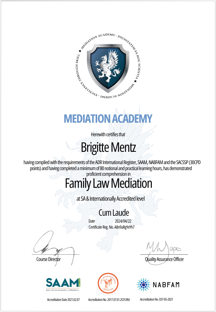 Mentz, Brigitte - 80h Family Law Mediation.pdf